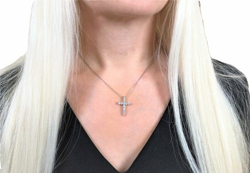 Faith Cubic Zirconia Cross Necklaces