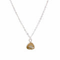 Labradorite Trillion Pendant Silver Necklace